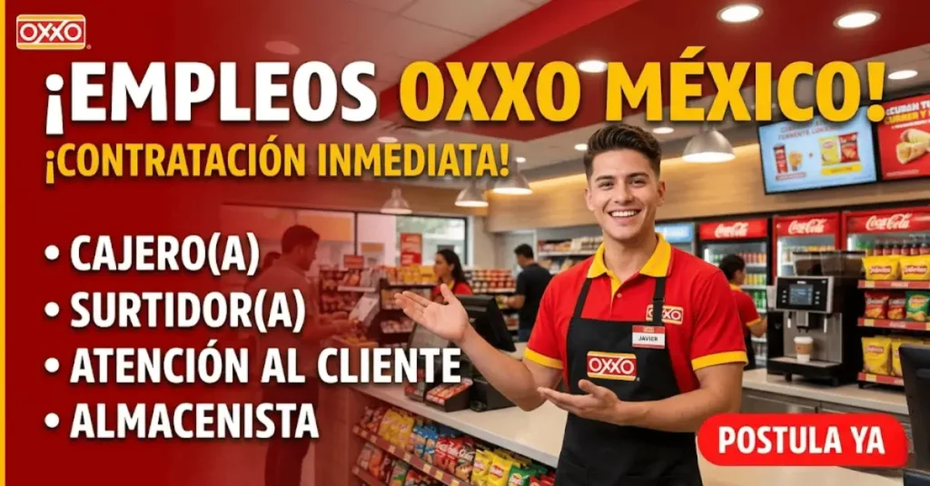 Empleos en OXXO México 2026: vacantes, requisitos y pasos para postular